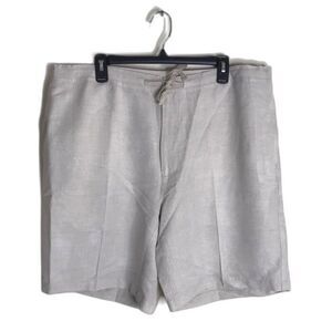 Cubavera mens lightweight linen pull on shorts with drawstring size XL